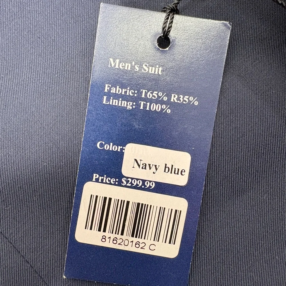 Alex Mishra Suit Jacket Men 46L Navy Blue New Two Button Long Fit Corpcore‎ NEW